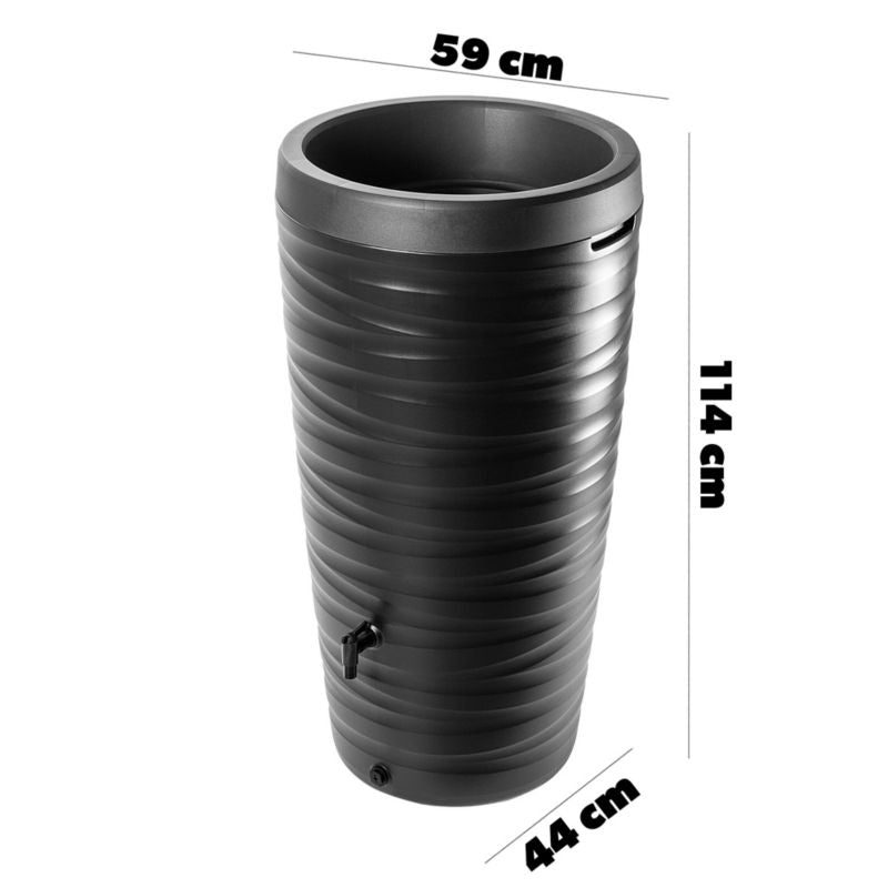 Regnvandstank KADAX 240L med hane og plantepotte 2-i-1, 1 stk.