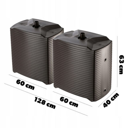 Modulopbygget regnvandstank KADAX 250L med hane og tilslutning – stor beholder