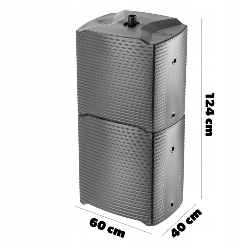 Modulært regnvandstank KADAX 250L – plastik tønde med fleksibelt sæt