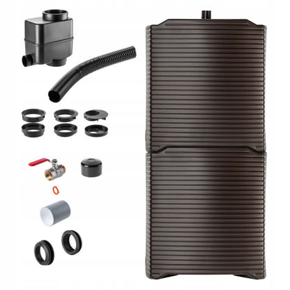 Modulært regnvandstank KADAX 250L – plastik tønde med fleksibelt sæt