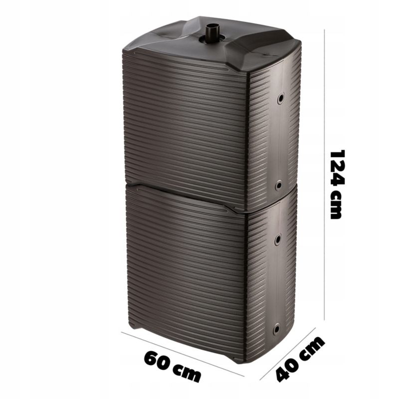 Modulært regnvandstank KADAX 250L – plastik tønde med fleksibelt sæt