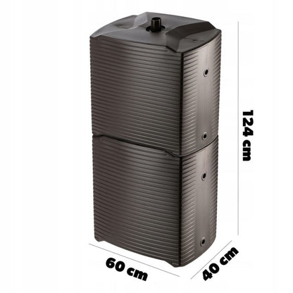 Modulært regnvandstank KADAX 250L – plastik tønde med fleksibelt sæt