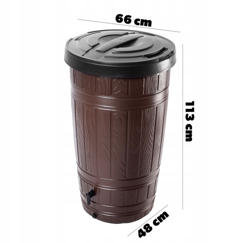 Regnvandstank KADAX 265L med hane - komplet sæt, 1 stk.