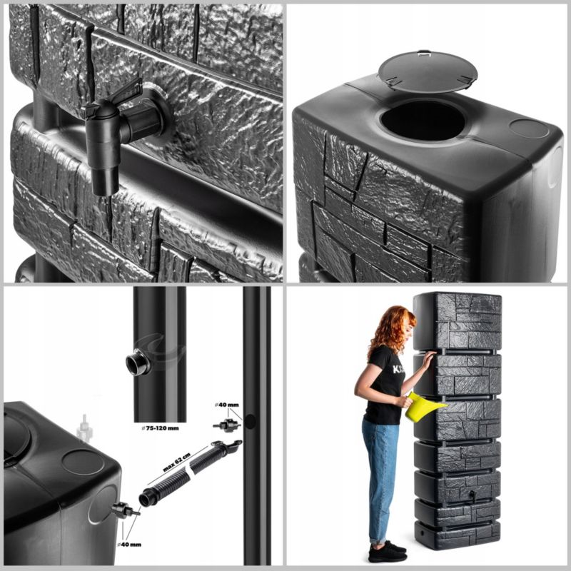 KADAX regnvandstank 350L tønde 1 stk.