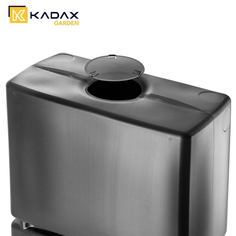 Regnvandstank Kadax 350L med hane i antracit - 1 stk.