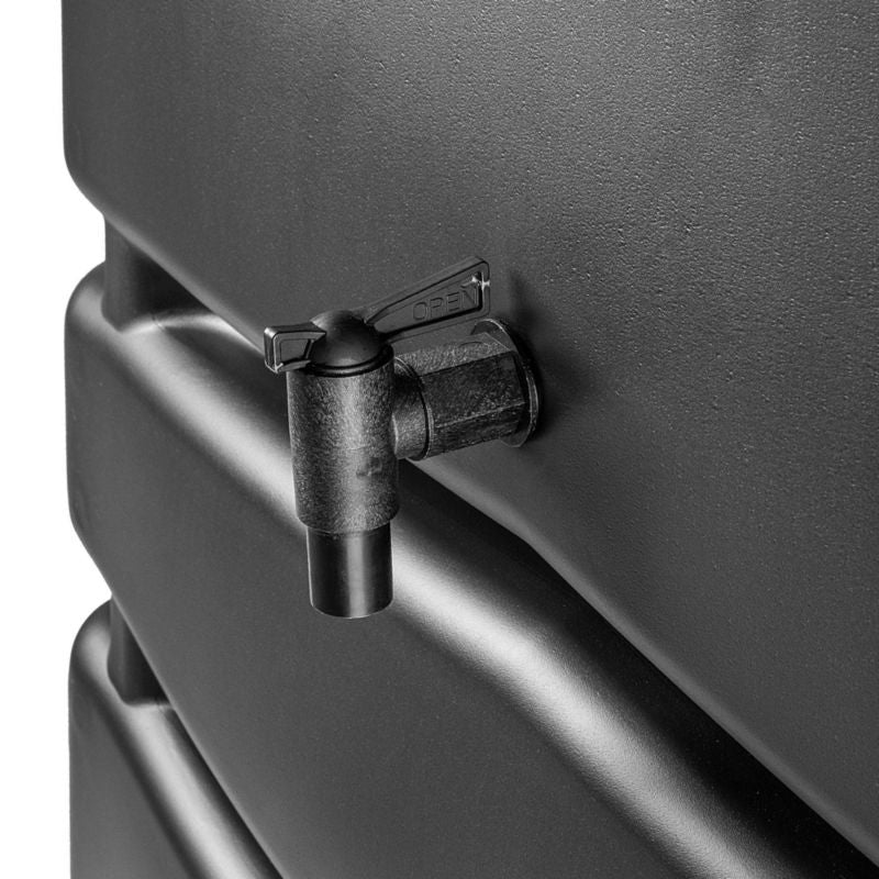 Regnvandstank Kadax 350L med hane i antracit - 1 stk.