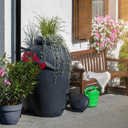 KADAX regnvandstank 360L med hane og plantepotte, antracit, 1 stk.