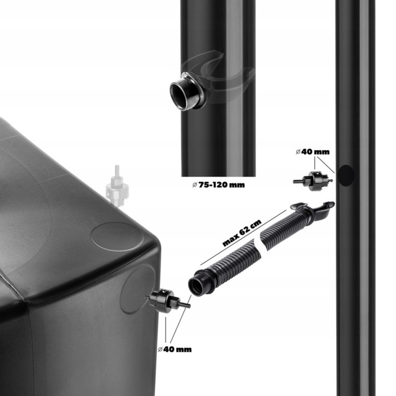 Regnvandstank KADAX 450L tønde sæt 1 stk.