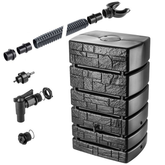 KADAX regnvandstank 500L med tilslutning og hane, 1 stk.