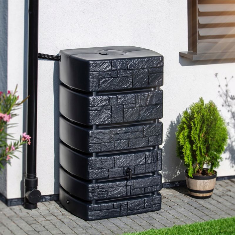 KADAX regnvandstank 500L med tilslutning og hane, 1 stk.