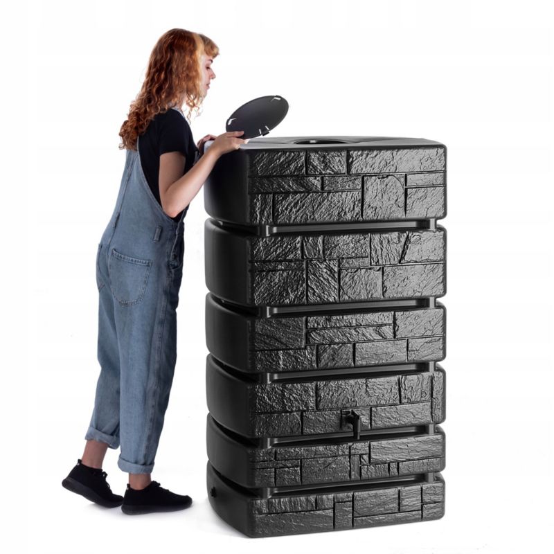 KADAX regnvandstank 500L med tilslutning og hane, 1 stk.