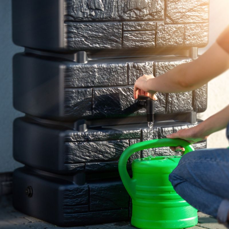 KADAX regnvandstank 500L med tilslutning og hane, 1 stk.