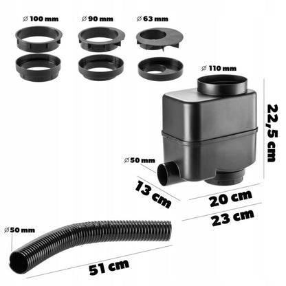 Modulært regnvandstank KADAX 125L med hane - komplet sæt, 1 stk.