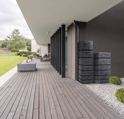 Prosperplast Tower Stone regnvandstank 500 l i antracit