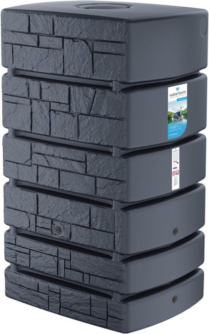 Prosperplast Tower Stone regnvandstank 500 l i antracit
