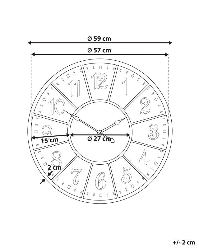 Boswil metal vægur i farver, 1 stk.