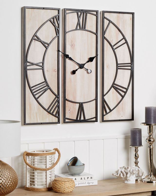 Vægur Coatlan 75 cm Lys træ 1 stk.