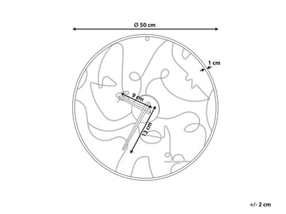Mentons metal vægur sort 1 stk.