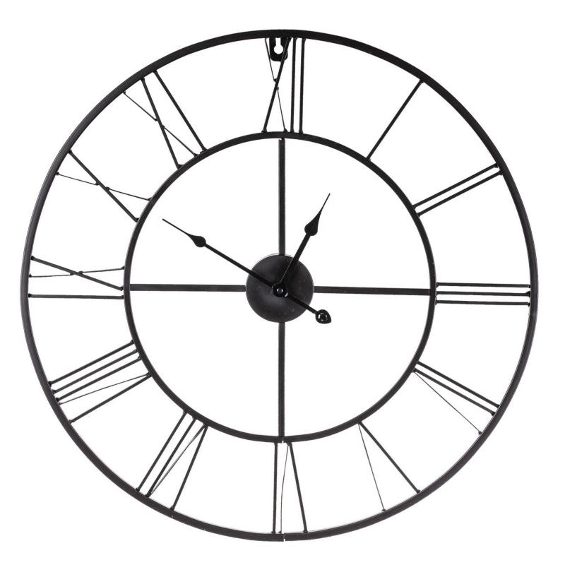 Dekoria Temporal vægur 60 x 5 cm Ø 60 cm sort 1 stk.