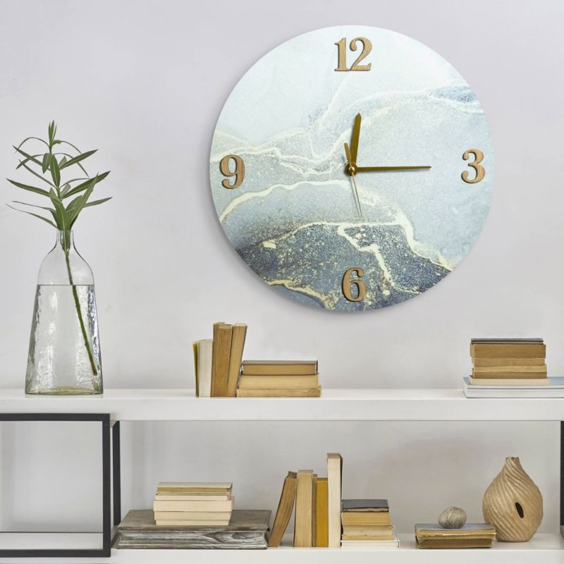 Eurofirany vægur 60 x 5 x 60 cm marmor sølv / guld