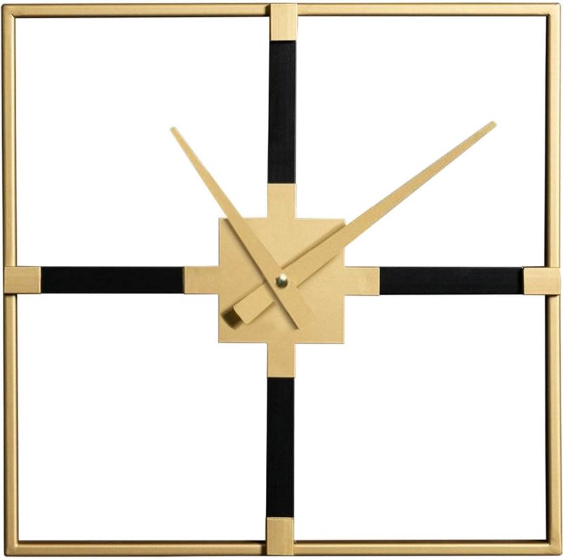 Eurofirany kvadratisk vægur 40 x 5 x 40 cm sort / guld