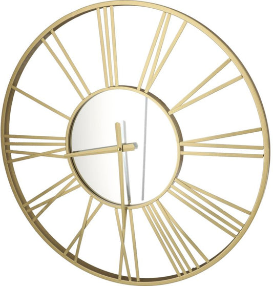Metalklokke Jumi 60 x 60 cm med spejl og guldfinish