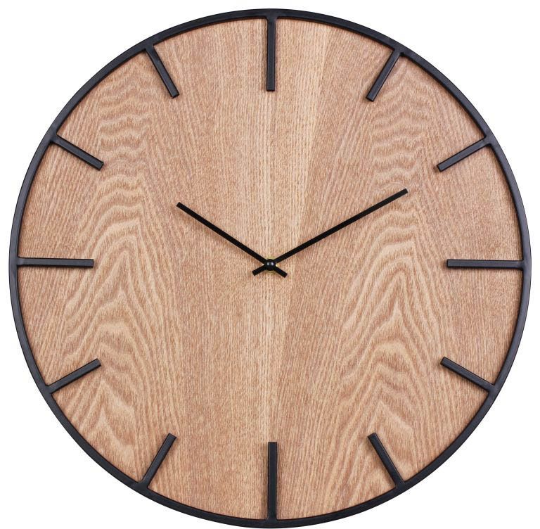 Vægur Splendid Loft 40 x 40 cm sort/træ