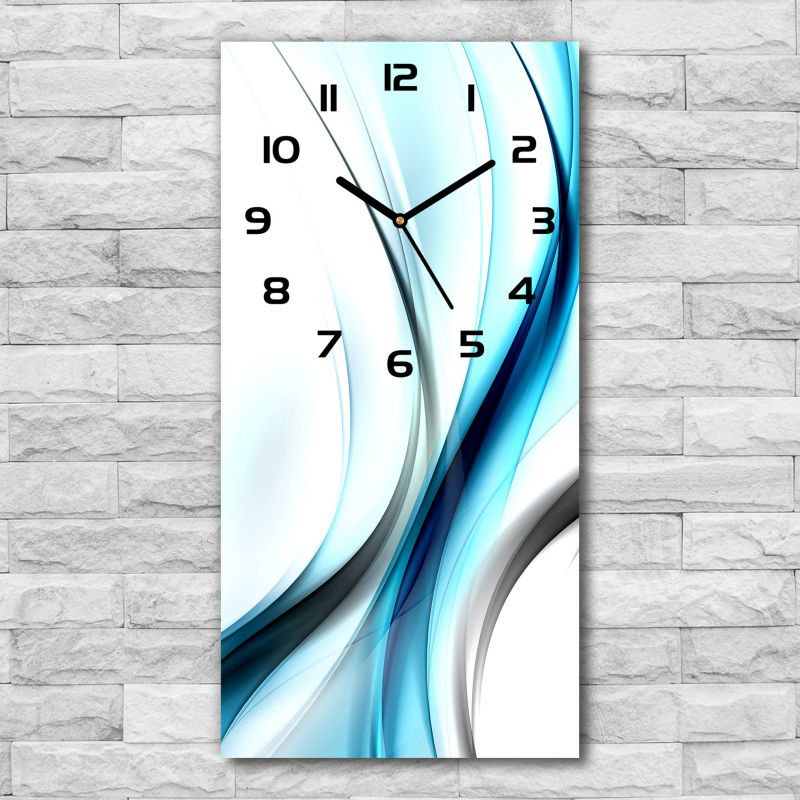 Glasur Tulup abstrakt vægur med sorte visere 30x60 cm lydløst 1 stk.