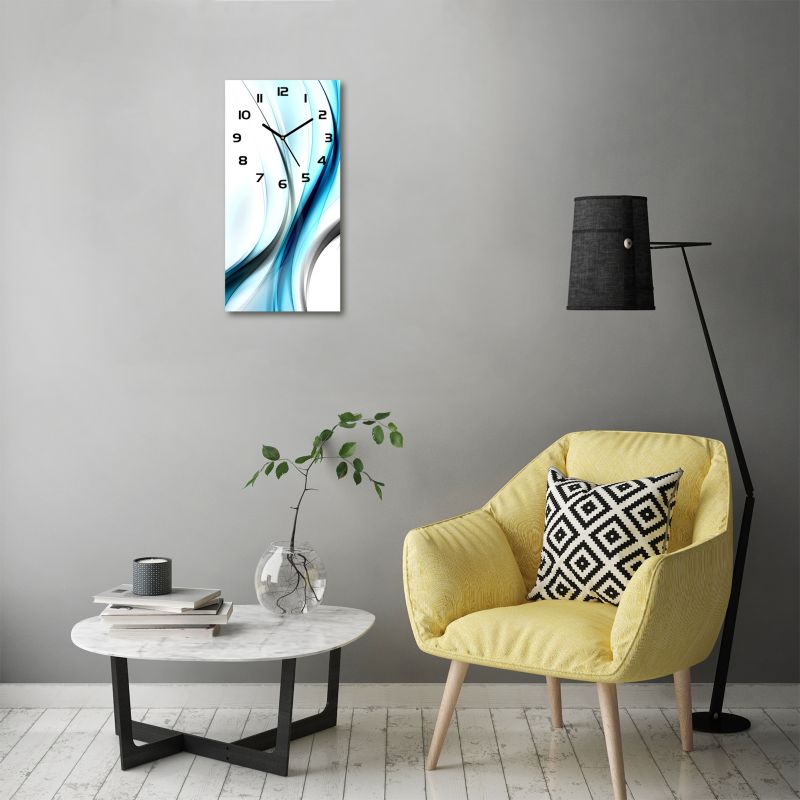 Glasur Tulup abstrakt vægur med sorte visere 30x60 cm lydløst 1 stk.