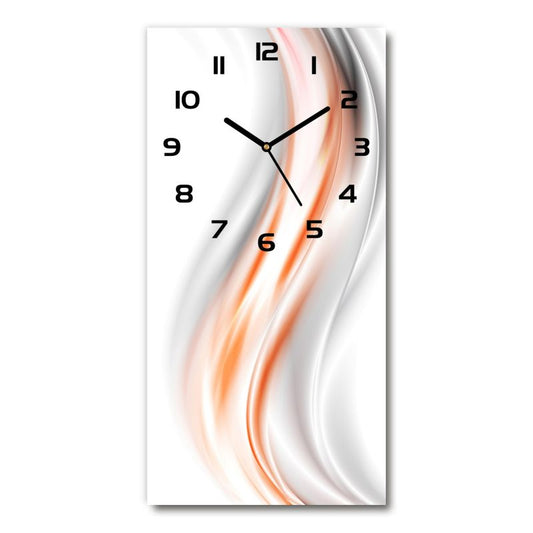 Glasur vægur Tulup Abstraktion bølger sorte visere 30x60 cm lydløst 1 stk.