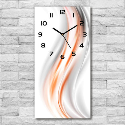 Glasur vægur Tulup Abstraktion bølger sorte visere 30x60 cm lydløst 1 stk.