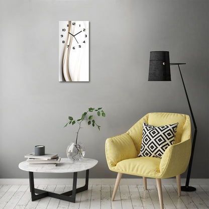Tulup glasur med bølgemønster, sorte visere, 30 x 60 cm, lydløs, 1 stk.