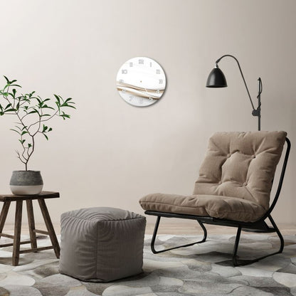 Tulup Fale glasur med 30 cm diameter – stilfuldt og lydløst vægur, 1 stk.
