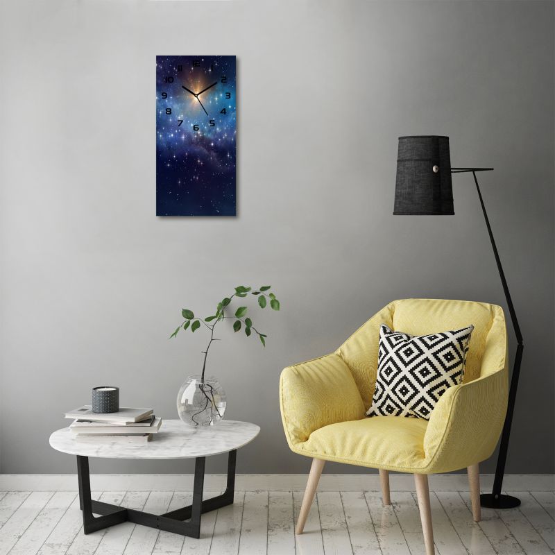Glasur Tulup Galakse vægur med sorte visere 30 x 60 cm lydløst 1 stk.