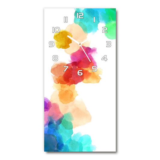 Glasur Tulup Farverige pletter 30x60 cm lydløs vægur 1 stk.