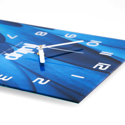 Glasur Tulup Metalisk abstraktion med sorte visere 30x60 cm lydløs 1 stk.