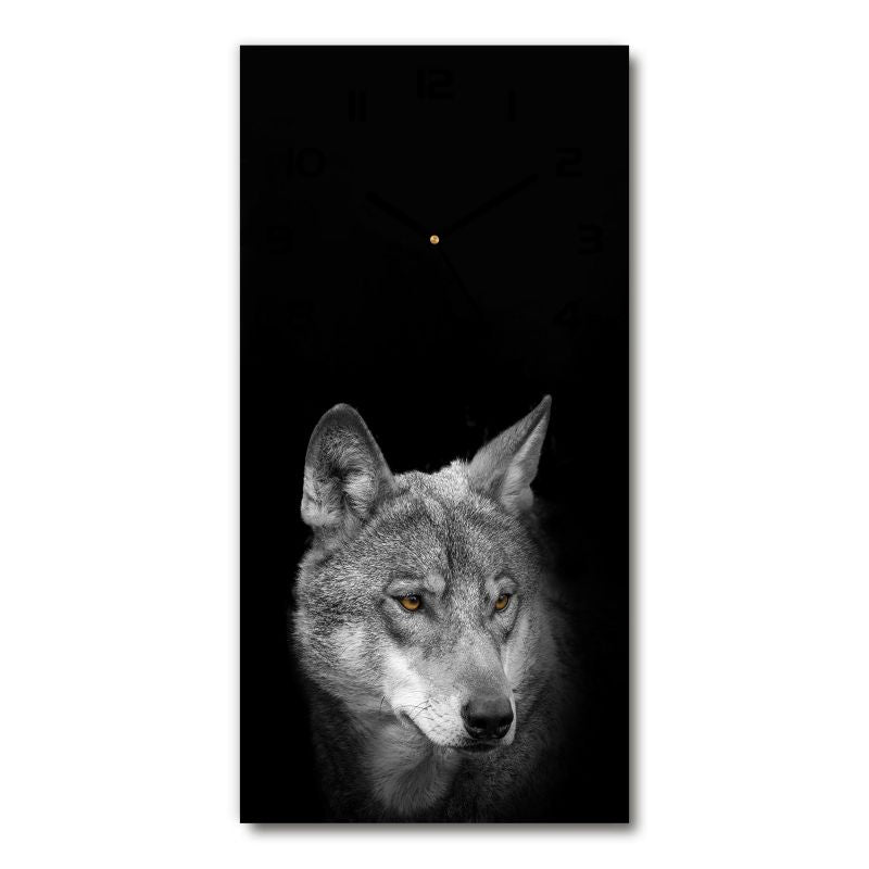 Tulup Wilk glasur med sorte visere 30x60 cm lydløs vægur 1 stk.