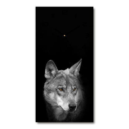 Tulup Wilk glasur med sorte visere 30x60 cm lydløs vægur 1 stk.