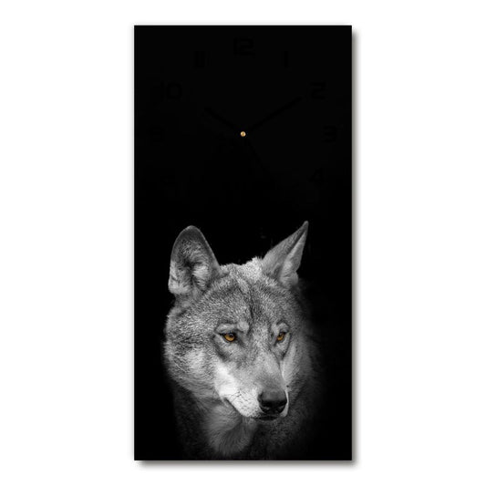 Tulup Wilk glasur med sorte visere 30x60 cm lydløs vægur 1 stk.
