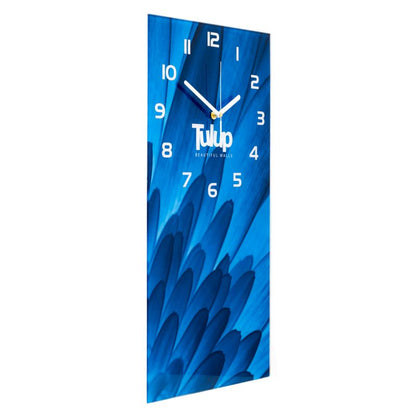 Tulup Wilk glasur med sorte visere 30x60 cm lydløs vægur 1 stk.