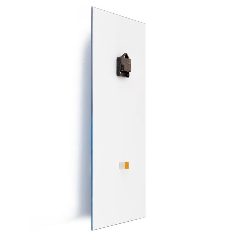 Tulup Wilk glasur med sorte visere 30x60 cm lydløs vægur 1 stk.