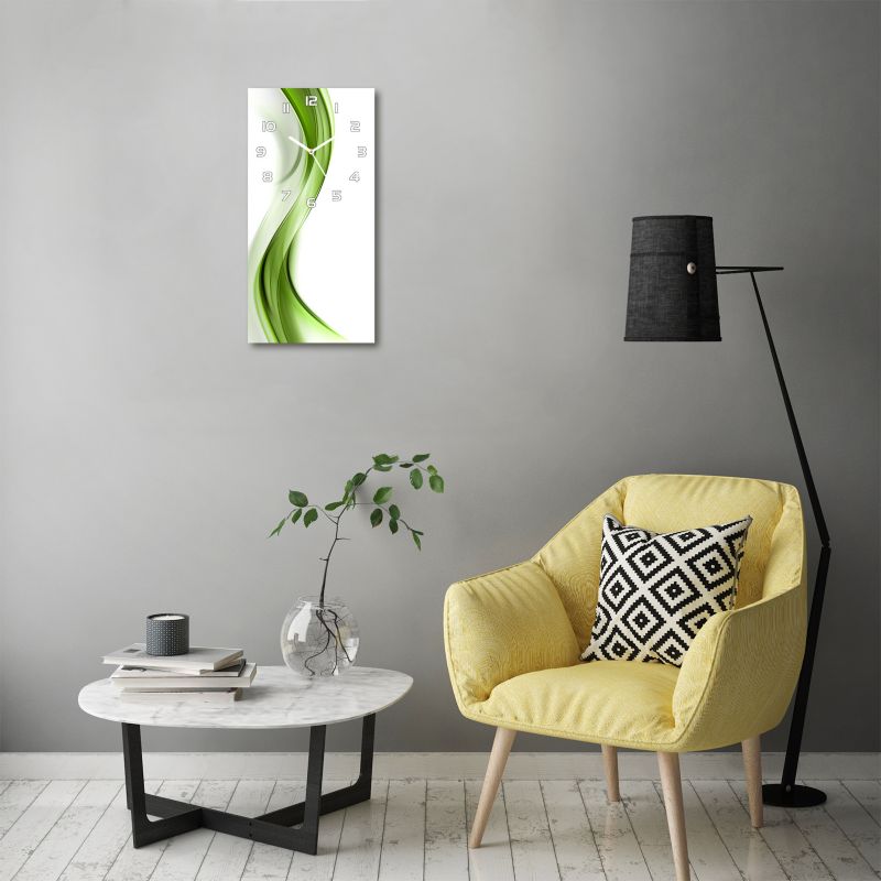 Glasur Tulup Grøn Bølge vægur 30x60 cm lydsvagt 1 stk.