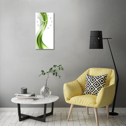 Glasur Tulup Grøn Bølge vægur 30x60 cm lydsvagt 1 stk.