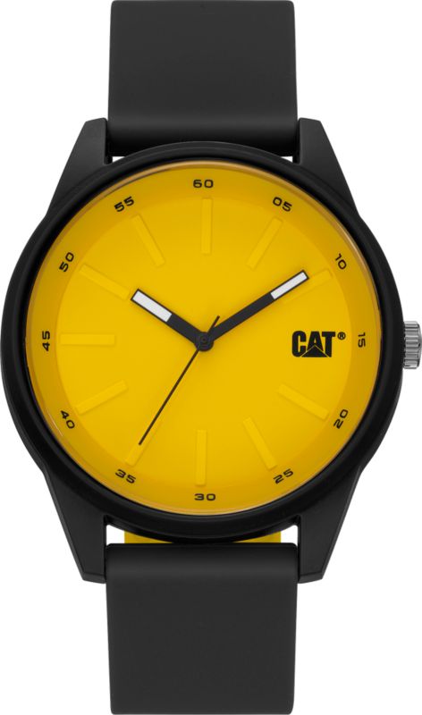 Analogt ur Caterpillar Insignia 3H polycarbonat 43 mm silikonerem 1 stk.