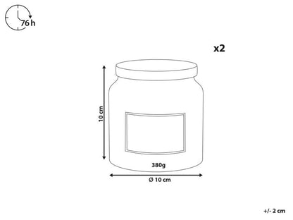 Sæt med 2 duftlys Absolute Alchemy Sojavoks Frugtagtige noter Friske noter 1 par