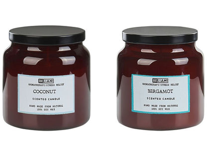 Sæt med 2 duftlys Absolute Alchemy i sojavoks med friske noter, 1 par