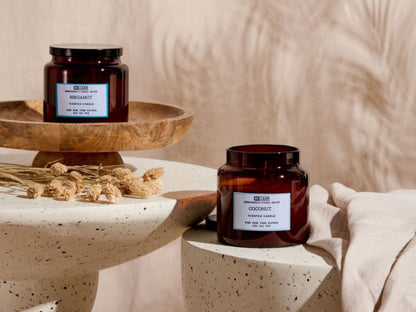 Sæt med 2 duftlys Absolute Alchemy i sojavoks med friske noter, 1 par