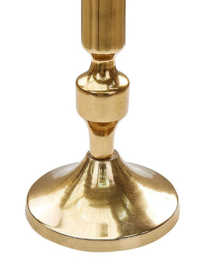 Sæt med 2 Dikirnis metallysestager 31/36 cm i guld, 1 par