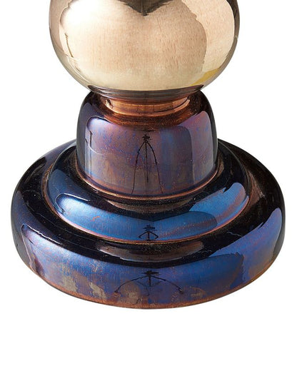 Sæt med 2 Imarti lysestager i glas 30 cm gylden 1 par