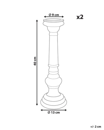 Sæt med 2 Imarti lysestager i glas 40 cm gylden 1 par
